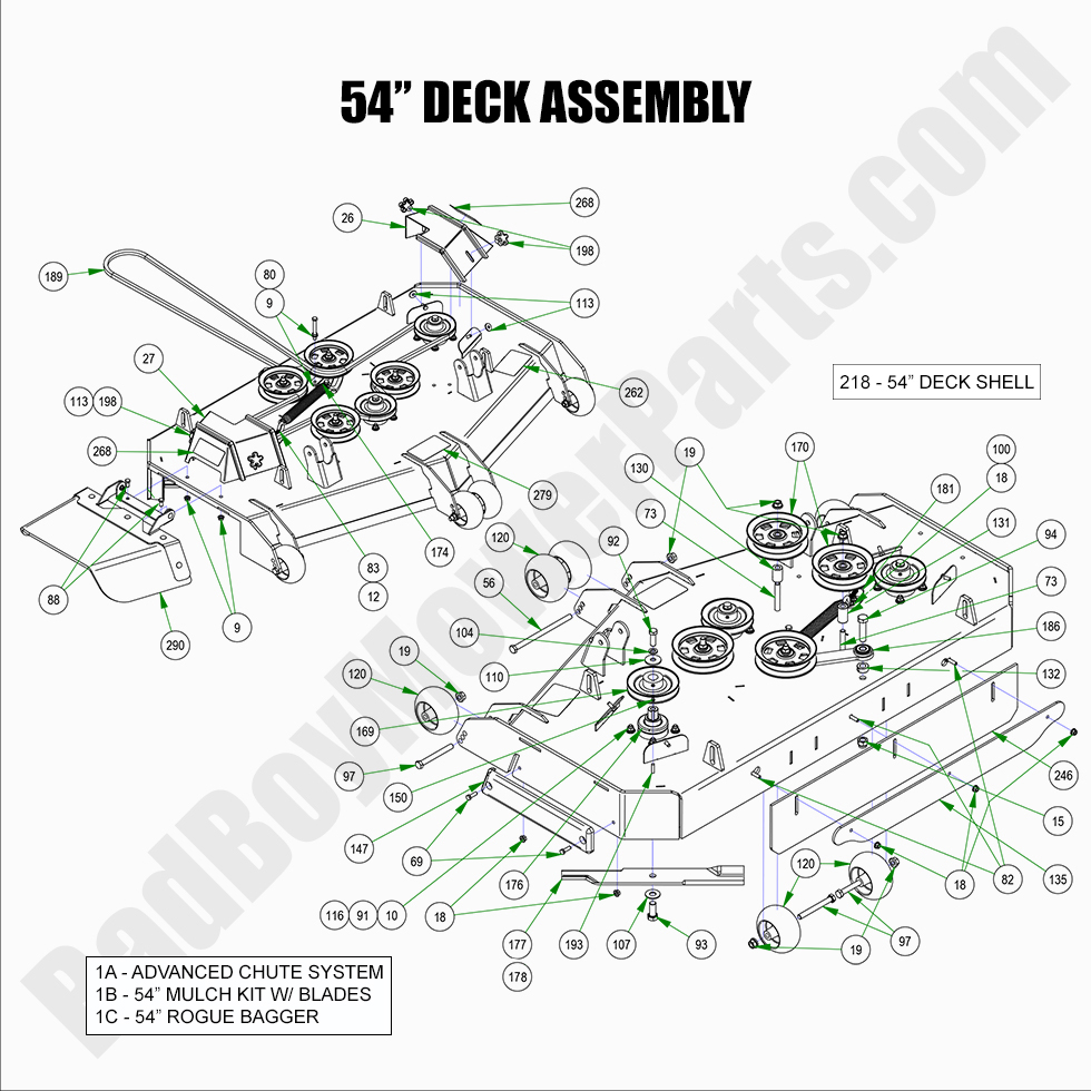2022 Rogue 54" Deck Assembly